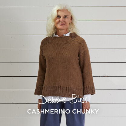 Maude Sweater - Jumper Knitting Pattern for Women in Debbie Bliss Cashmerino Chunky