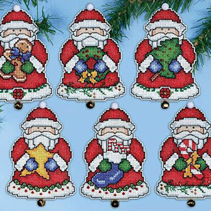 Design Works Christmas Santa Ornaments Cross Stitch Kit