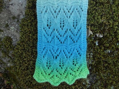 Floating Leaves Lace Scarf