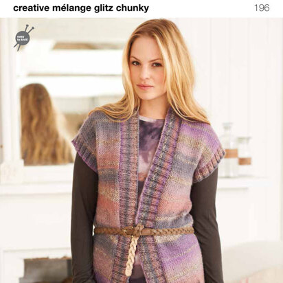 Waistcoats in Rico Creative Melange Glitz Chunky - 196