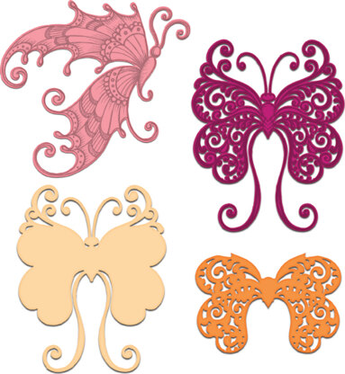 Heartfelt Creations Cut & Emboss Dies - Fluttering Butterfly