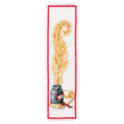 Vervaco Bookmark Goose Feather Cross Stitch Kit - 6cm X 20cm/2.4in X 8in