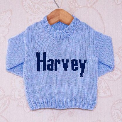 Intarsia - Harvey Moniker Chart - Childrens Sweater