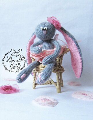 Bunny Peony doll knitted flat