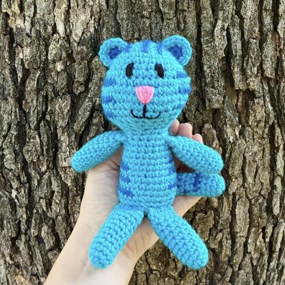 Blue Crochet Tiger