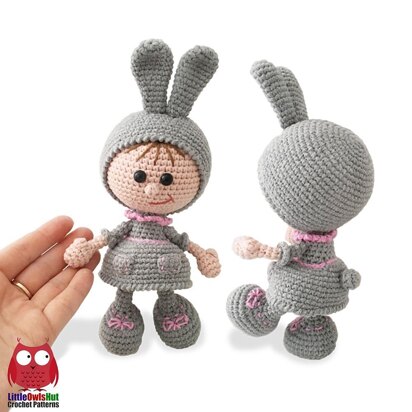 190 Girl Doll in an Easter Bunny Rabbit outfit