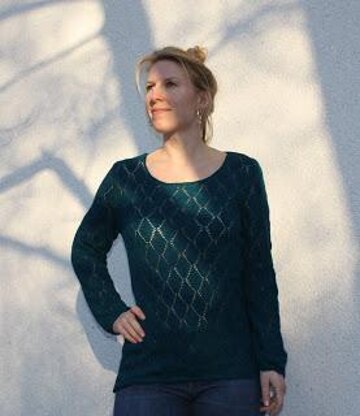 Petrol Lace Pullover