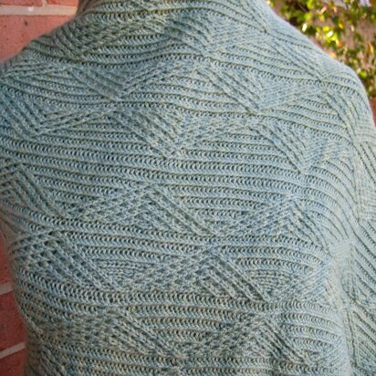 Mandelbrot Twist Stitch Shawl