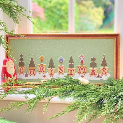 Historical Sampler Company Christmas Pots Cross Stitch Kit - 16ct Aida - 48cm x 18cm