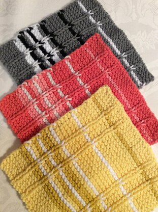 Matching Windowpane Dishcloth