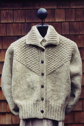 MS 132 Moss Stitch Yoke Jacket