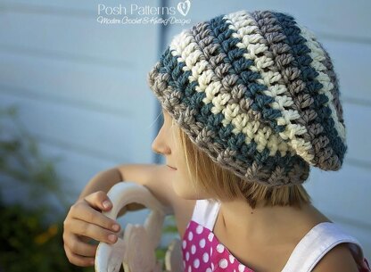 Elegant Slouchy Hat Crochet Pattern 391