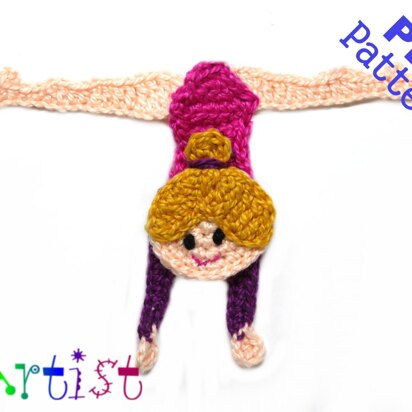 Gymnastic 8 Crochet Applique Pattern