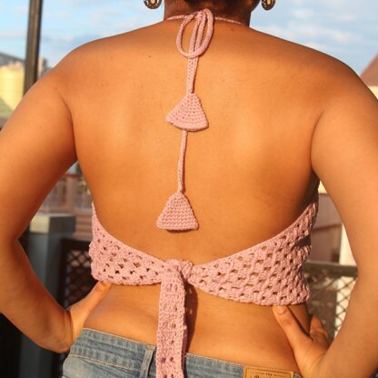One and Only Granny Square Halter Top