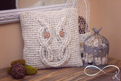 Infinity Crochet Owl Pillow