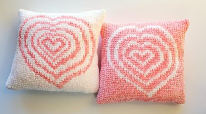 Radiating Heart Pillow