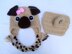 Pug Puppy Baby Hat and Diaper Cover Set