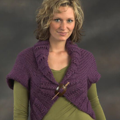 Ribbed Shrug in Plymouth Yarn De Aire - 2120