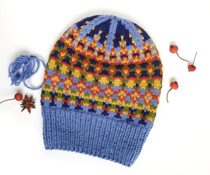 SCHAPKA Fair Isle Hat