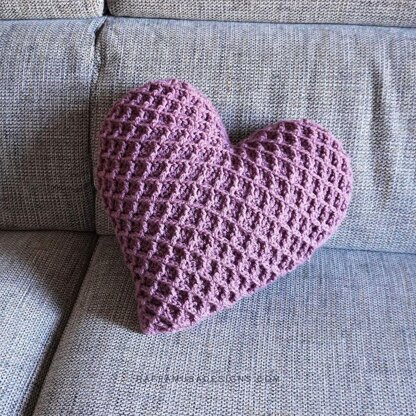 Waffle Heart Pillow