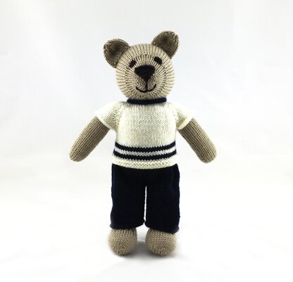 Toby teddy bear knitting pattern 19056