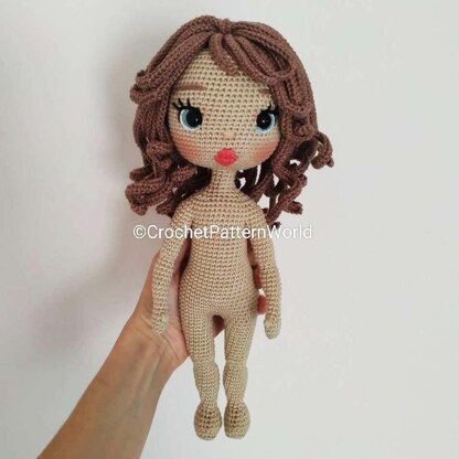 Astrid amigurumi Doll with marine clothes crochet pattern in English, Deutsch and Français