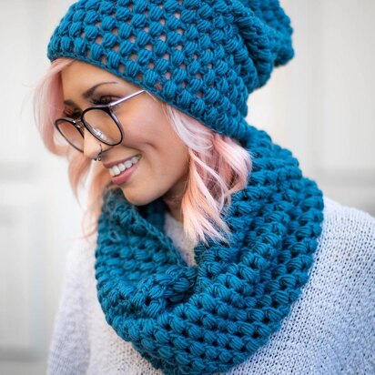 Perfectly Puff Beanie & Cowl Set