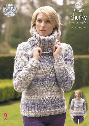 Sweaters & Cowl in King Cole Super Chunky - 4289 - Downloadable PDF