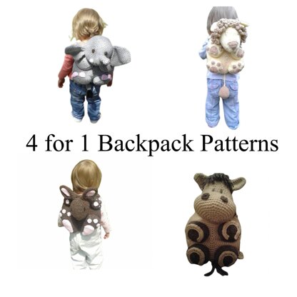 4 Animal Backpack for Toddlers