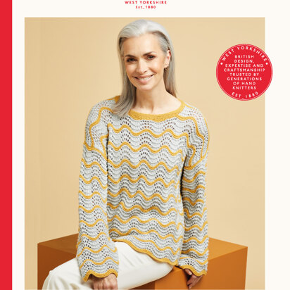 Fan & Feather Stitch Top in Sirdar No.1 - 10671 - Downloadable PDF