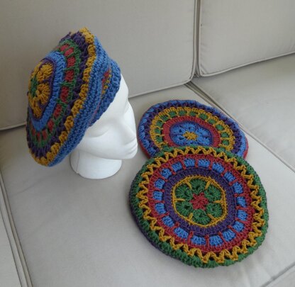 Twilight Mandala Beret