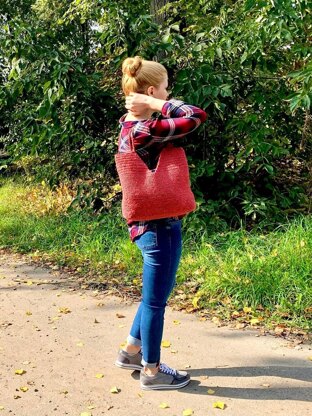 Crochet eco jute tote bag