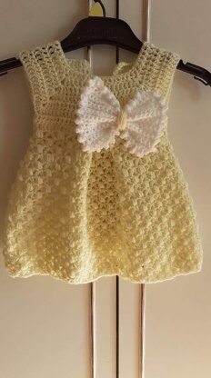 Crochet Pleated Baby Dress