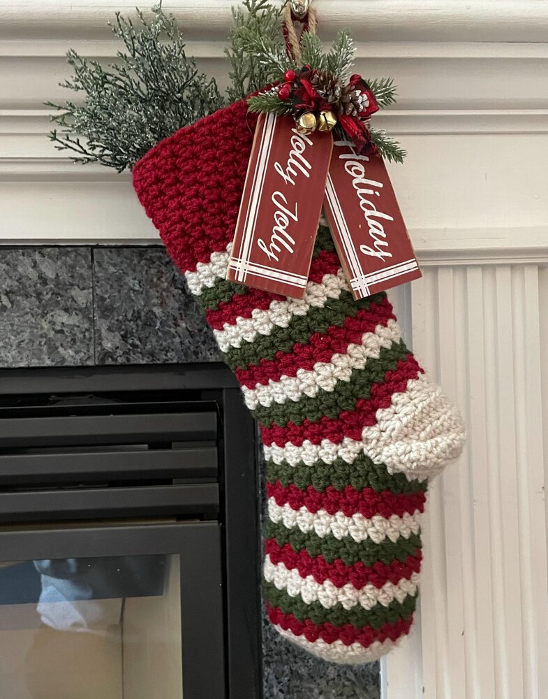 Holly Christmas Stocking Kits and Pattern