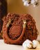 Fluffy crochet drawstring handbag "Velvet touch"