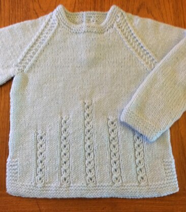 Pullover with Open Cable