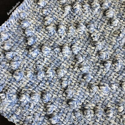 'All Bobbled Up' baby blanket