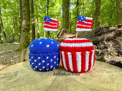 Cupcakes for US Independence Day