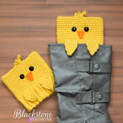 Peeping Chick Boot Cuffs