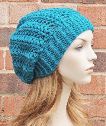 Harper Herringbone Slouch Hat