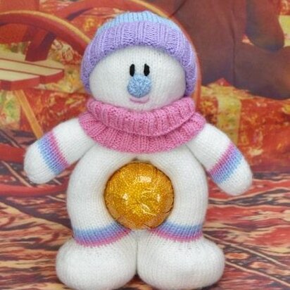 Chocolate Orange Snowman - knitting pattern