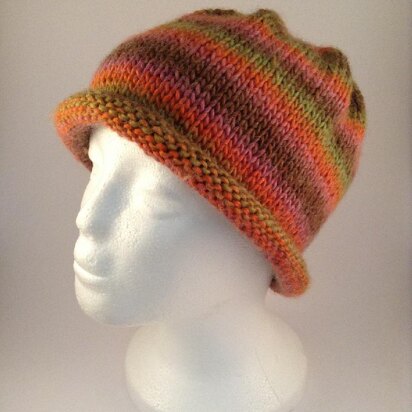 Easy Stripes Rolled Brim Beanie Hat