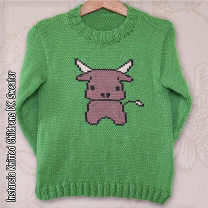 Intarsia - Chinese Zodiac - Ox Chart & Childrens Sweater
