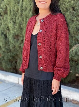 #336 Madison Cabled Cardigan