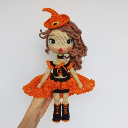 Crochet amigurumi doll pattern Astrid, Halloween crochet, Amigurumi doll base, (Deutsch, English, Français)