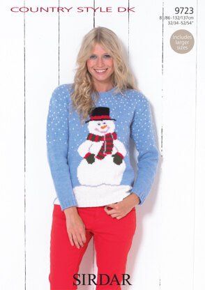 Snowman Sweater in Sirdar Country Style DK - 9723 - Downloadable PDF