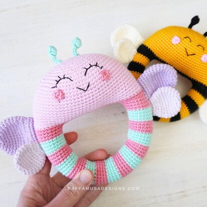 Butterfly or Bee Baby Rattle