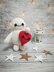 Toy knitting pattern Valentine's Day Baymax and the heart Valentine's