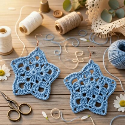 Crochet star earringsCrochet Mini Heart Pattern – PDF + Video Tutorial