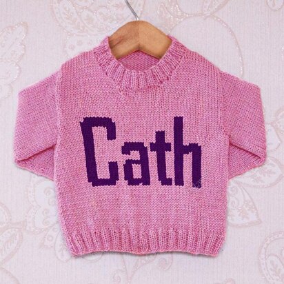 Intarsia - Cath Moniker Chart - Childrens Sweater